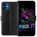 Miniatyrbillede 1 af 3: Apple iPhone 12 mini Tegnebogsetui Fuck it Unicorn