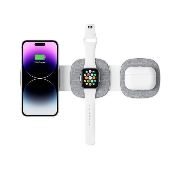 Tech-Protect trådløs lader A32 3in1 Magnetic MagSafe QI15W, grå