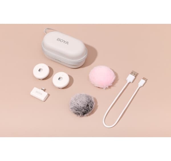 Boya trådløs mikrofon Omic Wireless Lightning, hvit