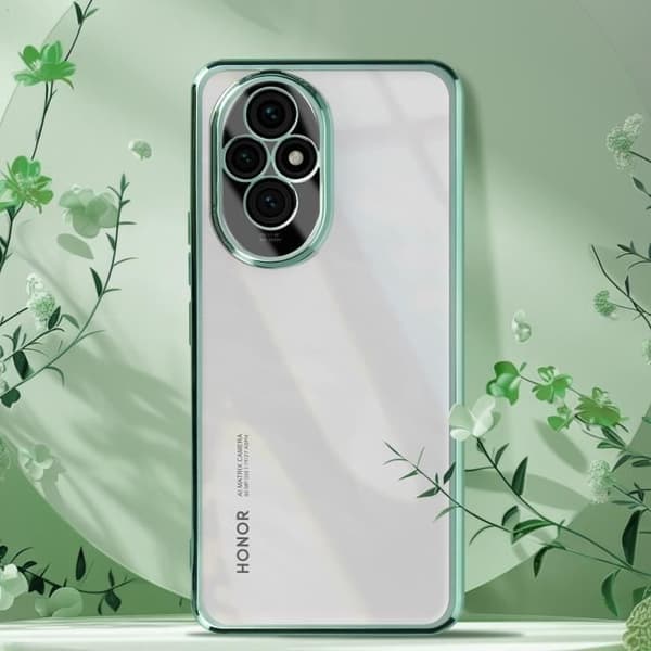 Fodral för Honor 200 Glitter Pattern Gradient Silicone Camera Protected Green