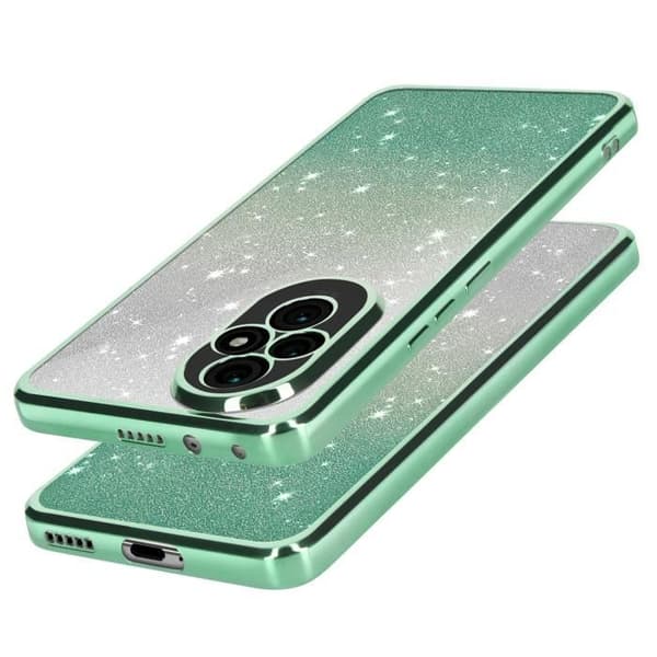 Fodral för Honor 200 Glitter Pattern Gradient Silicone Camera Protected Green