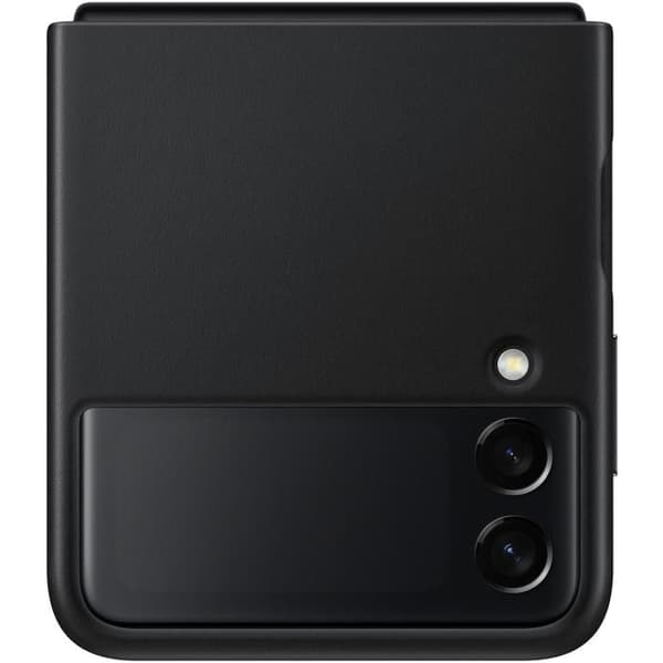 Coque - SAMSUNG - Z Flip3 - Läder - Svart - Semi-rigid