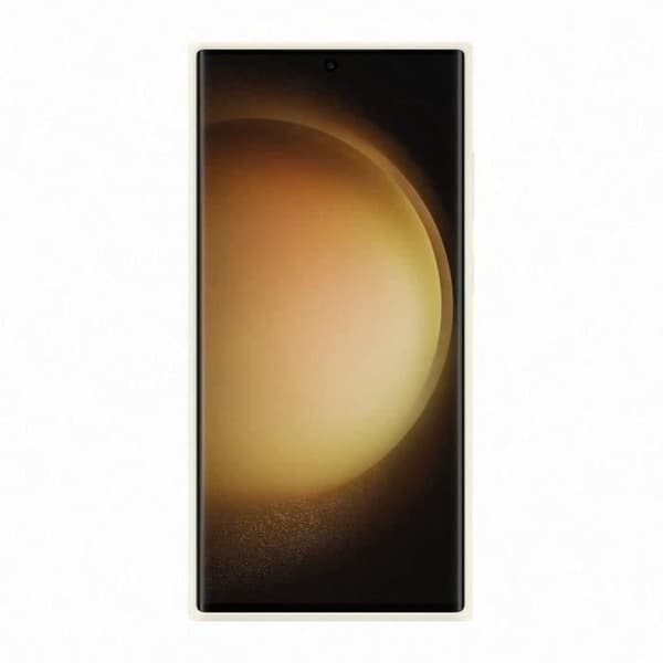 SAMSUNG S23 Ultra Cream silikonfodral