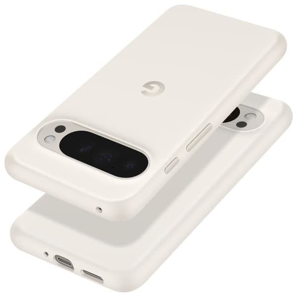 Google Pixel 9 Pro XL Skyddsfodral - Matt Soft Touch - Skyddad kamera - Vit