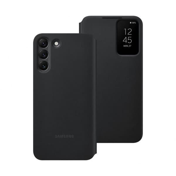 Smart Clear View Cover G S22+ Svart