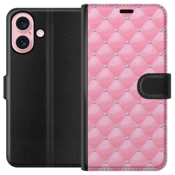 Apple iPhone 16 Lompakkokotelo Pinkki Luxury