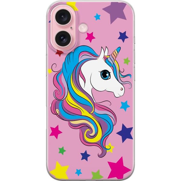 Apple iPhone 16 Läpinäkyvä kuori Unikorni