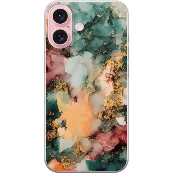 Apple iPhone 16 Läpinäkyvä kuori Marmori