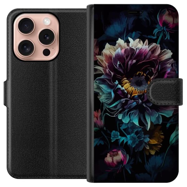 Apple iPhone 16 Pro Plånboksfodral Blommor