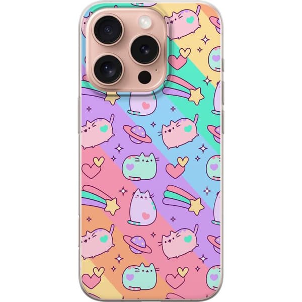 Apple iPhone 16 Pro Gjennomsiktig deksel Einhorn Katt