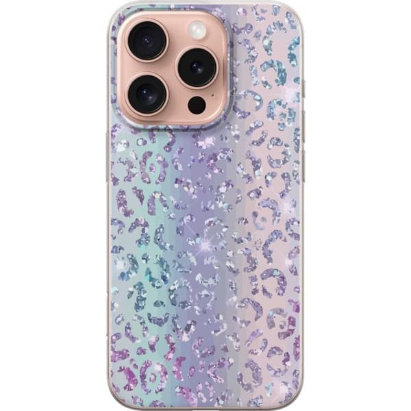 Apple iPhone 16 Pro Läpinäkyvä kuori Glitter Leopard