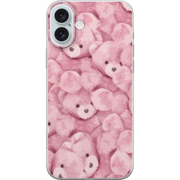 Apple iPhone 16 Plus Gjennomsiktig deksel Rosa Bamsen
