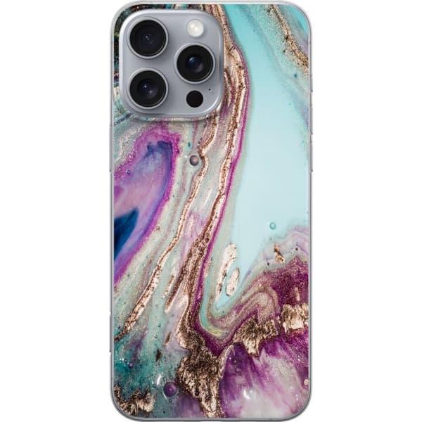 Apple iPhone 16 Pro Max Gennemsigtig cover Lila marmor