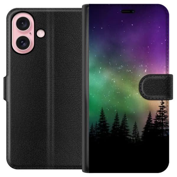 Apple iPhone 16 Plånboksfodral Northern Lights