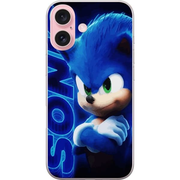 Apple iPhone 16 Läpinäkyvä kuori Sonic the Hedgehog