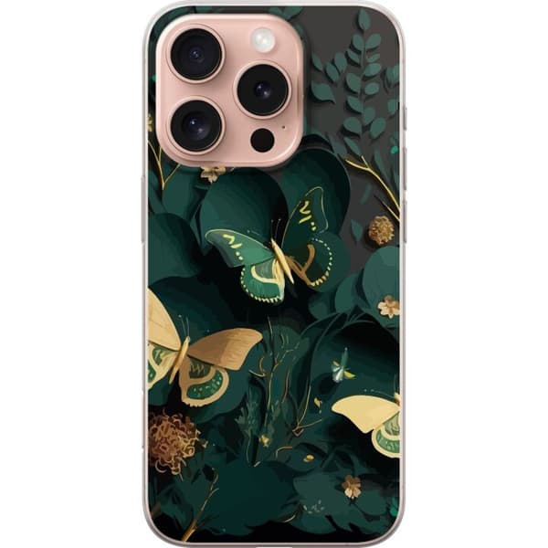 Apple iPhone 16 Pro Läpinäkyvä kuori Fjärilar