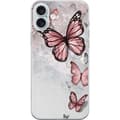 Pikkukuva 1 / 3: Apple iPhone 16 Plus Läpinäkyvä kuori Rosa perhosia