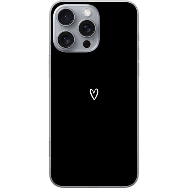 Apple iPhone 16 Pro Max Genomskinligt Skal Svart Hjärta