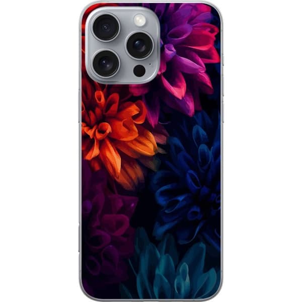 Apple iPhone 16 Pro Max Gennemsigtig cover Farverige blomster