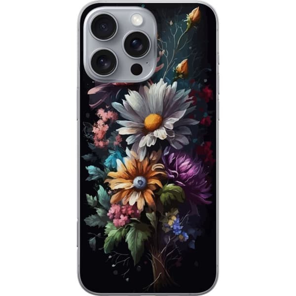 Apple iPhone 16 Pro Max Gennemsigtig cover Blomster