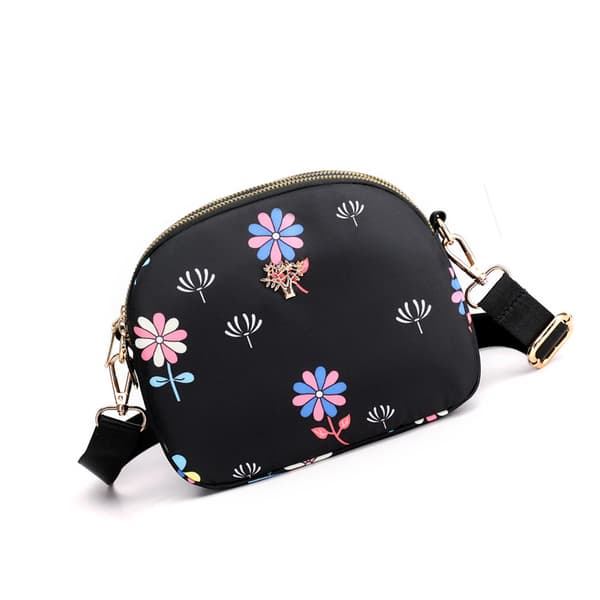 INF Mångsidig Crossbody-telefonväska i nylon Dragonfly & Flower Style