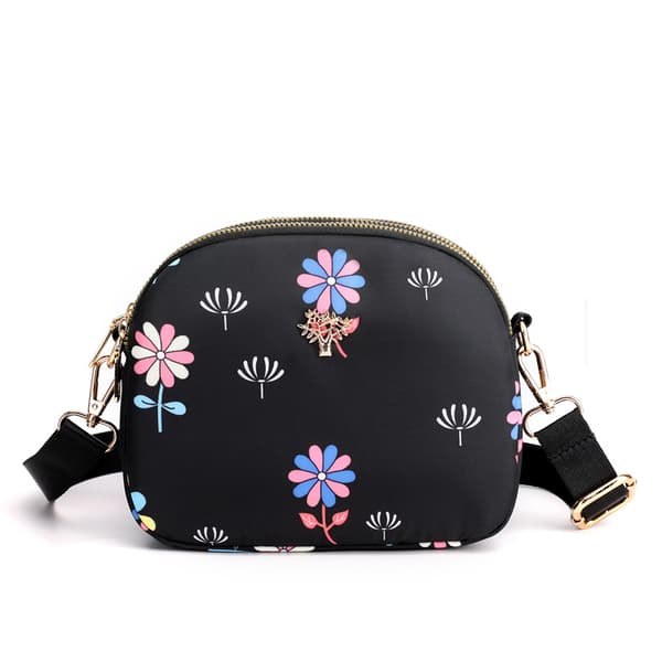 INF Mångsidig Crossbody-telefonväska i nylon Dragonfly & Flower Style