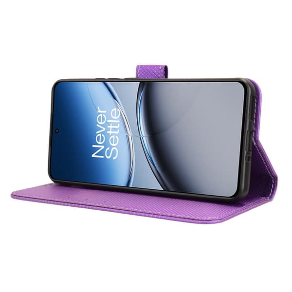 SKALO OnePlus Nord 4 Premium Mini Rhombus Wallet Flip Cover - Lilla