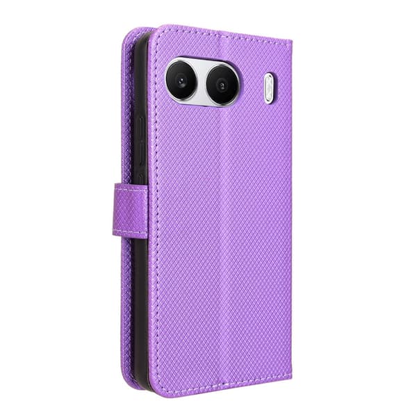 SKALO OnePlus Nord 4 Premium Mini Rhombus Wallet Flip Cover - Lilla
