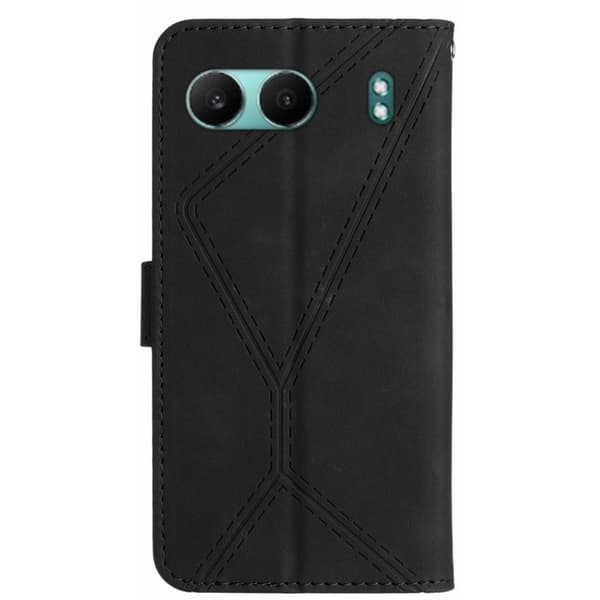 SKALO OnePlus Nord 4 PU læderpung med prægning - Sort