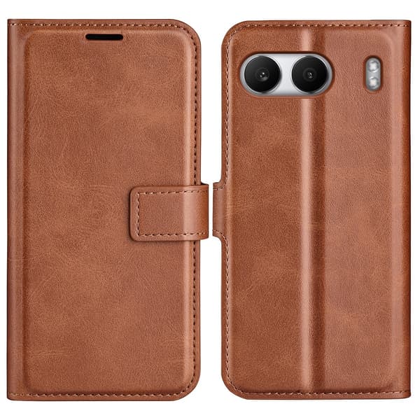 SKALO OnePlus Nord 4 Lompakkokotelo PU-nahkaa - Ruskea