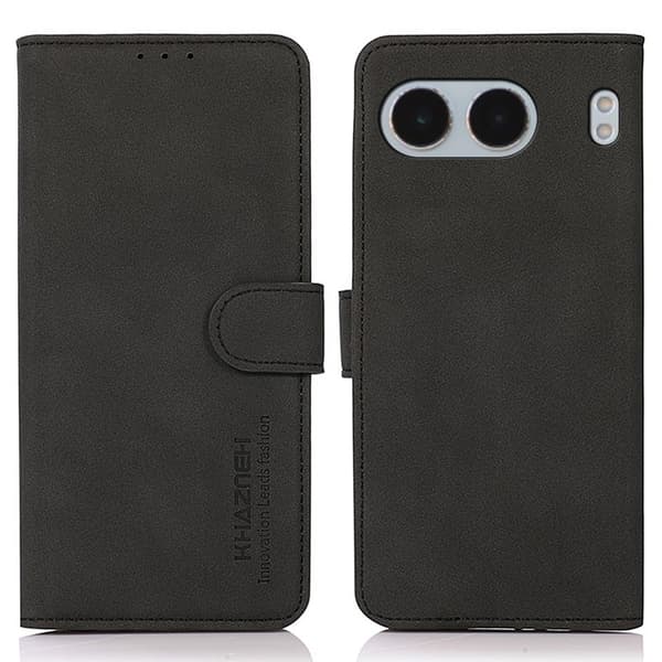 SKALO OnePlus Nord 4 KHAZNEH Lompakkokotelo PU-nahasta - Musta