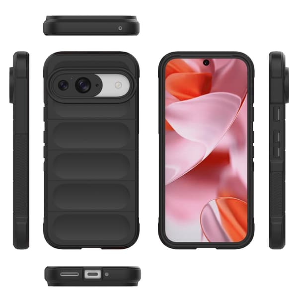 SKALO Google Pixel 9/9 Pro Rugged Bumpers TPU-Cover - Sort