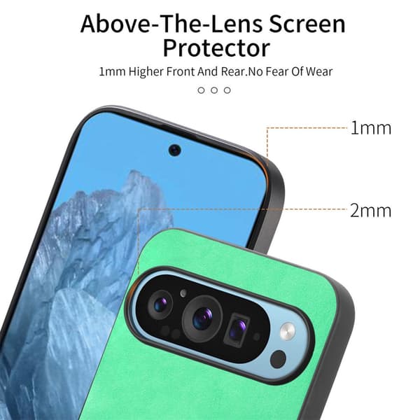 SKALO Google Pixel 9/9 Pro PU Nahka Hybrid Suojakuori - Sininen