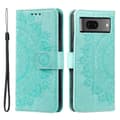 Miniatyrbillede 1 af 6: SKALO Google Pixel 9/9 Pro Mandala Flip Cover - Turkis