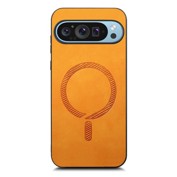 SKALO Google Pixel 9/9 Pro PU Nahka Hybrid Suojakuori - Ruskea
