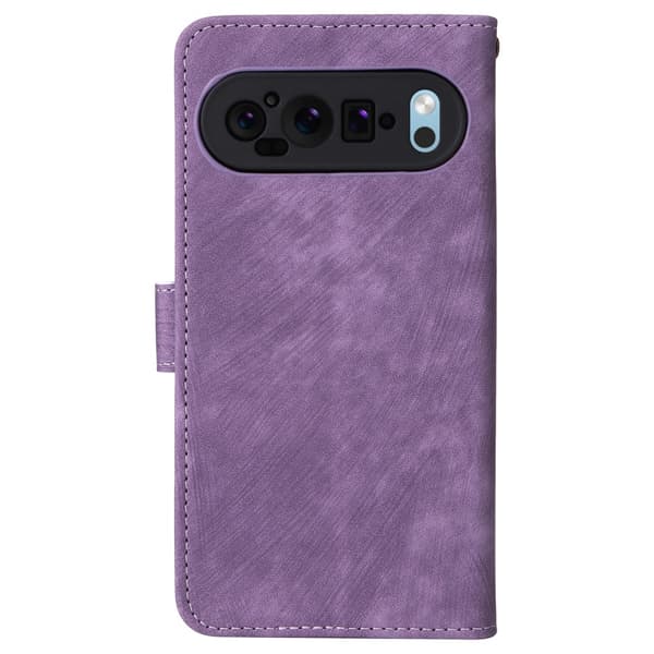 SKALO Google Pixel 9 Pro XL Plånboksfodral i PU-Läder - Lila