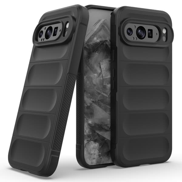 SKALO Google Pixel 9 Pro XL Rugged Bumpers TPU-suojakuori - Musta