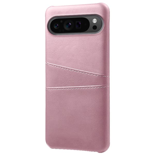 SKALO Google Pixel 9 Pro XL PU Läder Skal med Korthållare/Plånbok - Roséguld
