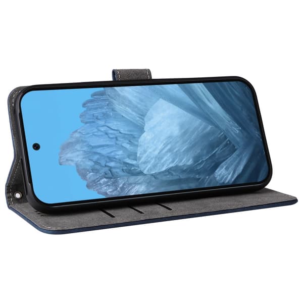 SKALO Google Pixel 9 Pro XL Lompakkokotelo PU-nahkaa - Sininen