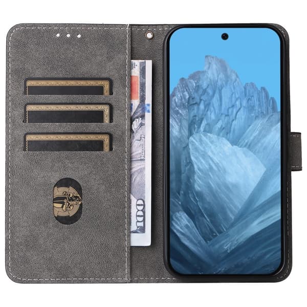 SKALO Google Pixel 9 Pro XL Lompakkokotelo PU-nahkaa - Sininen