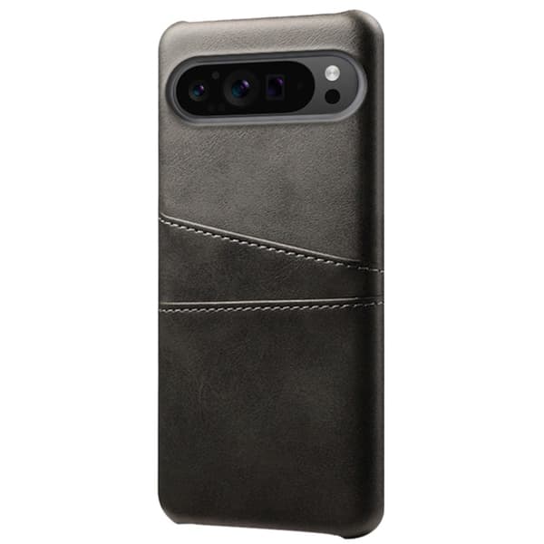 SKALO Google Pixel 9 Pro XL PU Läder Skal med Korthållare/Plånbok - Svart