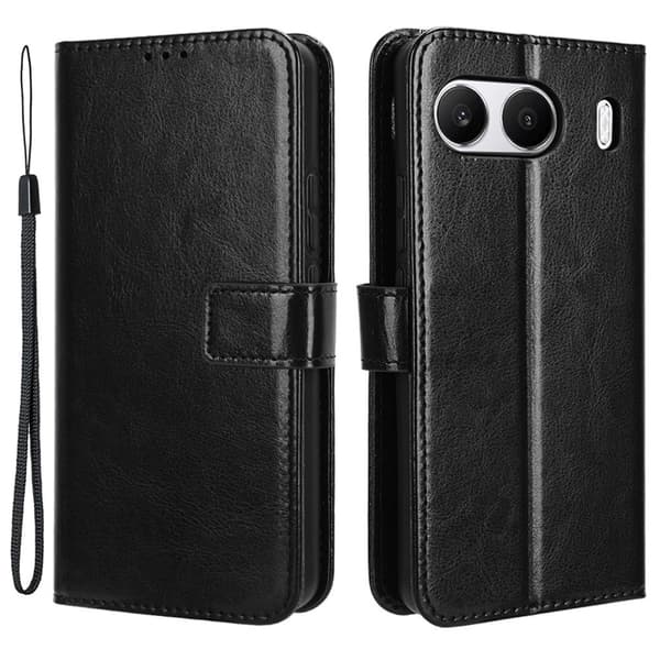SKALO OnePlus Nord 4 PU-Läder Plånboksfodral Svart