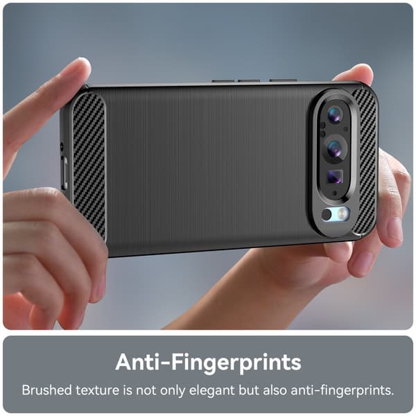 SKALO Google Pixel 9/9 Pro Armor Carbon Stöttåligt TPU-skal
