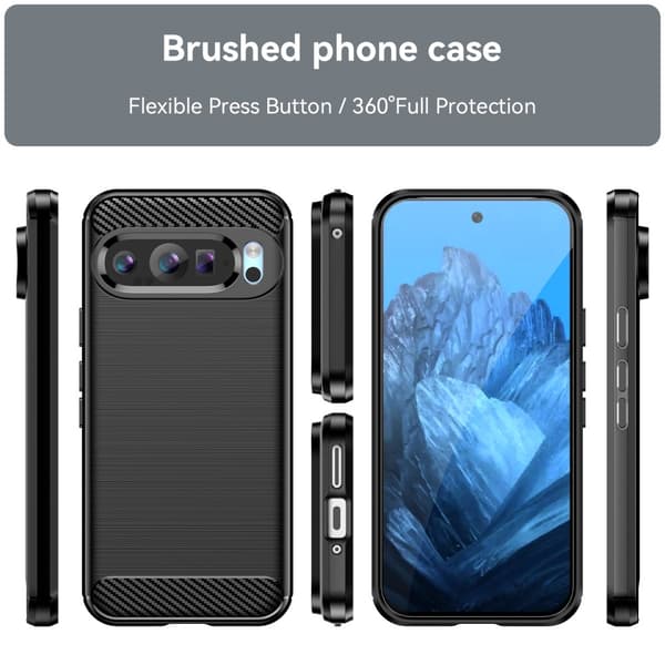 SKALO Google Pixel 9/9 Pro Armor Carbon Stöttåligt TPU-skal