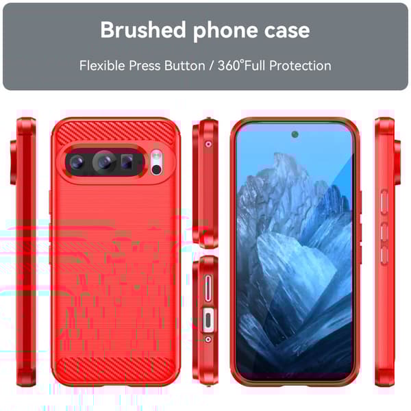 SKALO Google Pixel 9/9 Pro Armor Carbon Stöttåligt TPU-skal