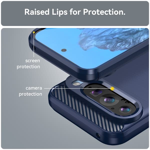 SKALO Google Pixel 9/9 Pro Armor Carbon Stöttåligt TPU-skal