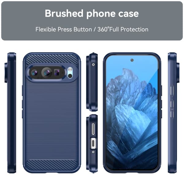 SKALO Google Pixel 9/9 Pro Armor Carbon Stöttåligt TPU-skal