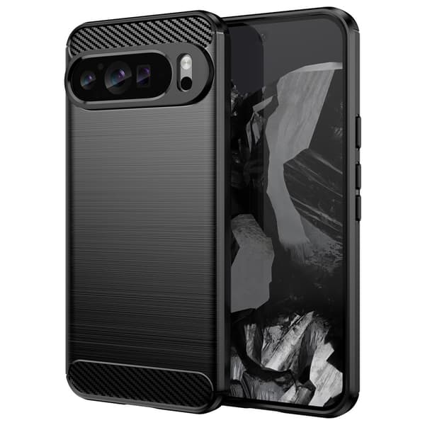 SKALO Google Pixel 9 Pro XL Armor Carbon Stöttåligt TPU-skal