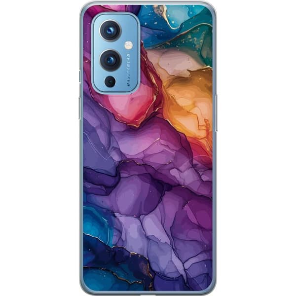 OnePlus 9 Genomskinligt Skal Färgstarka stenar