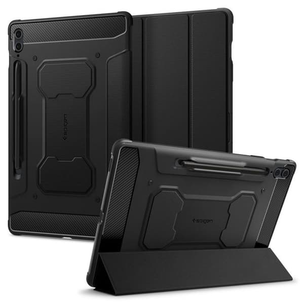 Coque - SPIGEN - Galaxy Tab S9 FE Plus - Rugged Armor Pro - Svart - Syntetisk